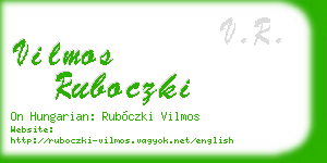 vilmos ruboczki business card